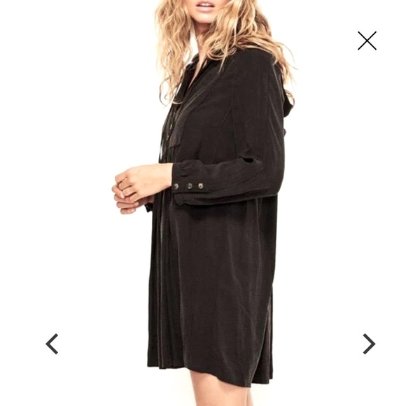 ba&sh Lightweight Hooded Black Long sleeve Flowy dress. Size Large - Picture 2 of 10